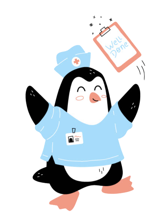 penguin nurse having hope